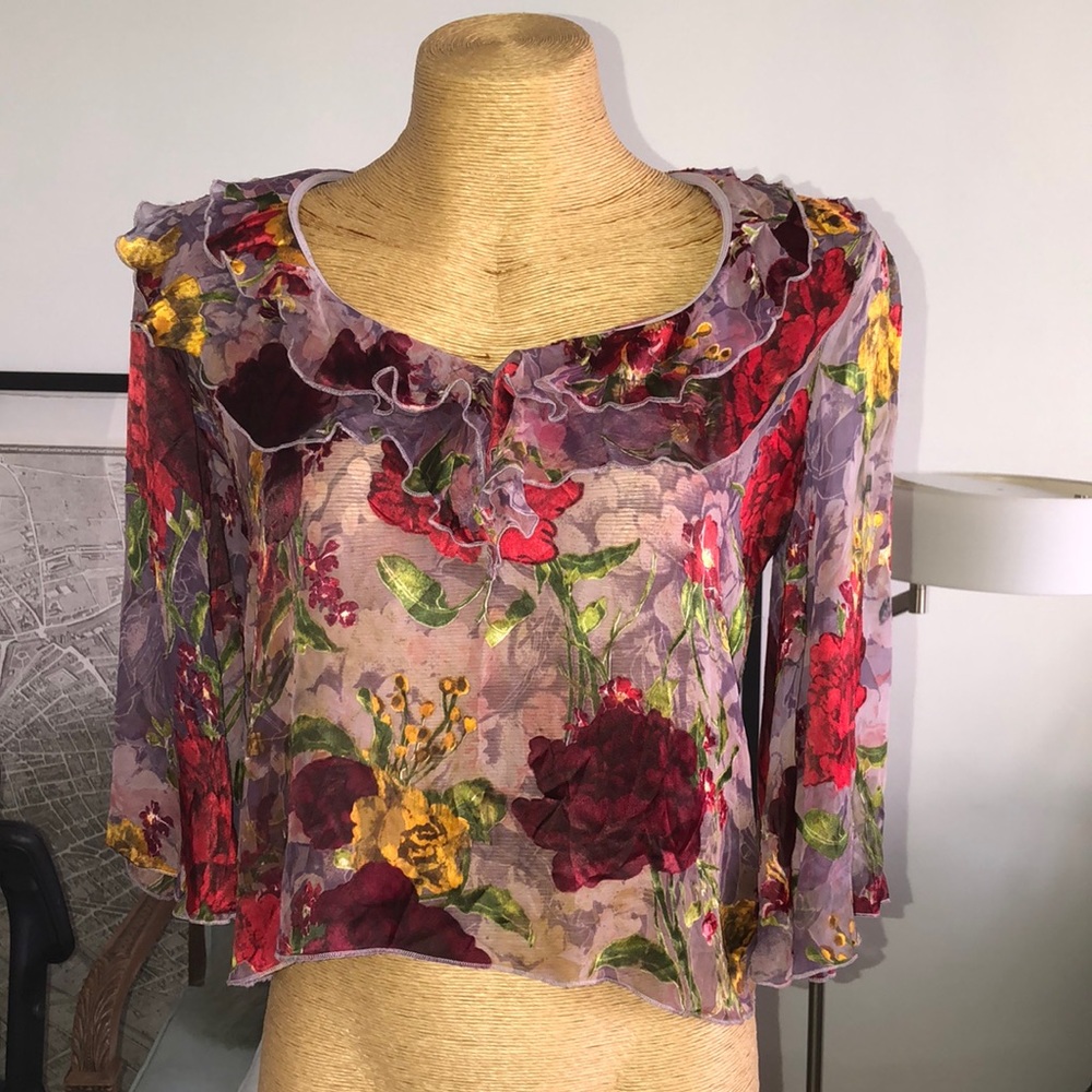 Alice + Olivia Floral Multicolor Blouse